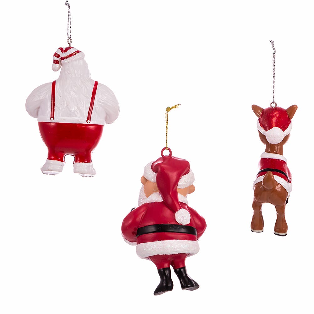 Kurt Adler Rudolph The Red Nose Reindeer® Blow Mold Ornament, 3-Piece Set